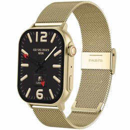 Gravity Smartwatch Damski GRAVITY GT15-10 Biały Pasek Silikonowy + Złota Bransoleta