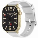 Gravity Smartwatch Damski GRAVITY GT15-10 Biały Pasek Silikonowy + Złota Bransoleta