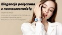 Gravity Smartwatch Damski GRAVITY GT15-10 Biały Pasek Silikonowy + Złota Bransoleta