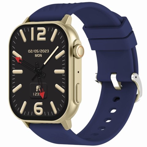 Gravity Smartwatch Damski GRAVITY GT15-11 Granatowy Pasek Silikonowy + Złota Bransoleta Gravity Smartwatch Damski GRAVITY GT15-11 Granatowy Pasek Silikonowy + Złota Bransoleta