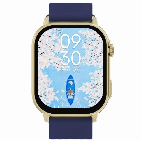 Gravity Smartwatch Damski GRAVITY GT15-11 Granatowy Pasek Silikonowy + Złota Bransoleta Gravity Smartwatch Damski GRAVITY GT15-11 Granatowy Pasek Silikonowy + Złota Bransoleta