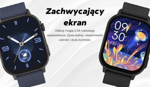 Gravity Smartwatch Damski GRAVITY GT15-11 Granatowy Pasek Silikonowy + Złota Bransoleta Gravity Smartwatch Damski GRAVITY GT15-11 Granatowy Pasek Silikonowy + Złota Bransoleta