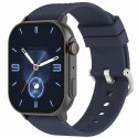 Gravity Smartwatch Damski GRAVITY GT15-12 Granatowy Pasek Silikonowy + Czarna Bransoleta