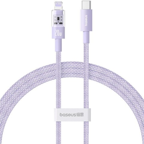 Baseus Kabel Baseus Gem USB C-IP 20W 1m (fioletowy)