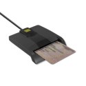 Qoltec QOLTEC CZYTNIK CHIPOWYCH KART ID INTELIGENTNY | SCR-0634 | USB TYP C
