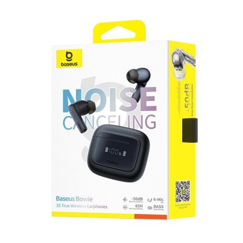 Baseus Słuchawki bezprzewodowe Baseus Bowie 35 (czarny)