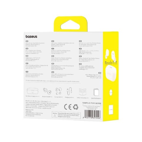 Baseus Słuchawki bezprzewodowe Baseus Bowie E18 (biały)