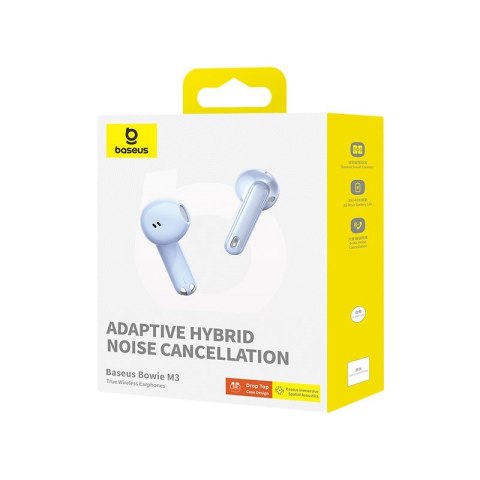 Baseus Słuchawki bezprzewodowe Baseus Bowie M3 (niebieski)