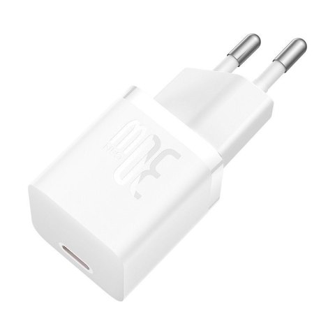 Baseus Ładowarka Baseus GaN5 mini 1C 30W EU+kabel USB-C (moon white)