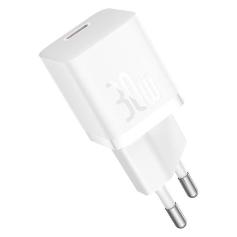 Baseus Ładowarka Baseus GaN5 mini 1C 30W EU+kabel USB-C (moon white)
