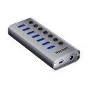 UNITEK UNITEK HUB USB-A 3.0 7W1, 5GBPS Z PRZEŁĄCZNIKIEM