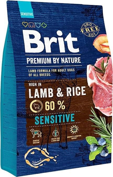 Brit BRIT PREMIUM BY NATURE Sensitive Lamb & Rice - sucha karma z jagnięciną i ryżem dla psa - 3 kg Brit BRIT PREMIUM BY NATURE Sensitive Lamb & Rice - sucha karma z jagnięciną i ryżem dla psa - 3 kg