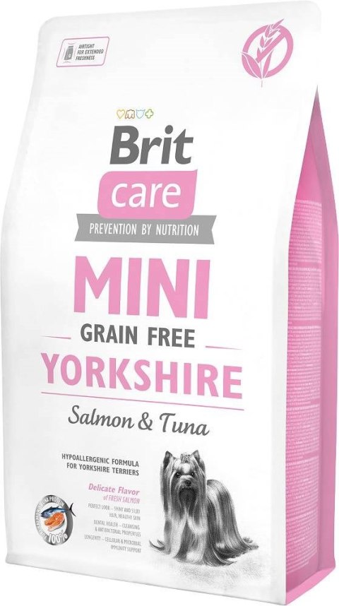 Brit Brit Care Adult Mini Grain Free Yorkshire - sucha karma z łososiem i tuńczykiem dla psa - 2 kg