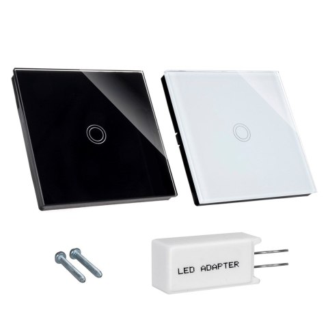 Maclean MACLEAN DOTYKOWY WŁĄCZNIK ŚWIATŁA POJEDYNCZY SCHODOWO-KRZYŻOWY BIAŁY MCE710W