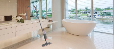 PROMIS MOP ZE SPRYSKIWACZEM, SZARO-CZERWONY MS100G