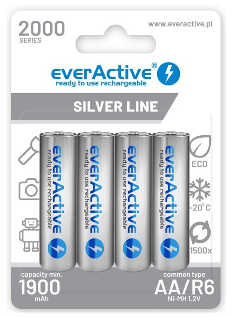 EverActive Zestaw akumulatorków everActive EVHRL6-2000 (2000mAh ; Ni-MH)