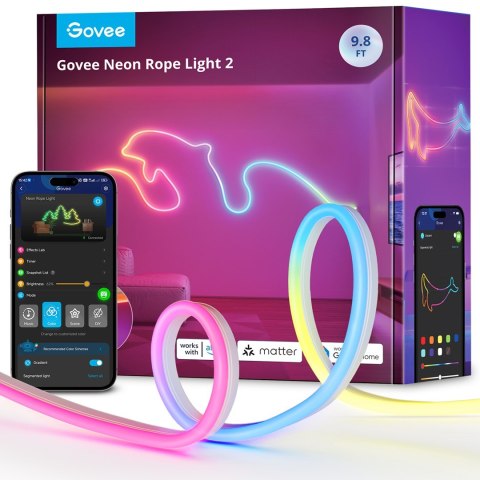 Govee Govee H61D3 Neon Lights 2 3m | Oświetlenie LED | Matter, HomeKit, Google, Alexa, SmartThings