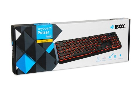 IBOX Klawiatura IBOX PULSAR IKS620 (USB 2.0; (US); kolor czarny)