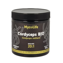 Cordyceps grzyb BIO ekstrakt 20:1 100g MYCOLIFE