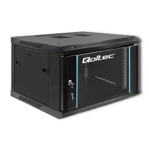 Qoltec Szafa wisząca QOLTEC RACK 19" 6U 600X370X600 czarna