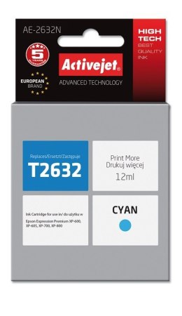 Activejet Activejet AE-2632N Tusz (zamiennik Epson 26 T2632; Supreme; 12 ml; niebieski)