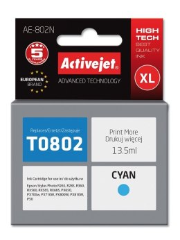 Activejet Activejet AE-802N Tusz (zamiennik Epson T0802; Supreme; 13.5 ml; niebieski)