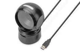 DIGITUS DIGITUS DA-81005 CZYTNIK KODÓW KRESKOWYCH PRZEWODOWY STACJONARNY USB-A 1.4M, 1D I 2D, ZGODNY Z KODAMI QR