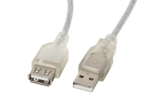 Lanberg Kabel Lanberg CA-USBE-12CC-0018-TR (USB 2.0 M - USB 2.0 F; 1,8m; kolor biały)