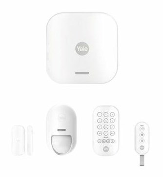 Yale Yale Zestaw startowy inteligentnego alarmu 5 elementów - Centralka, Klawiatura, Pilot, Czujnik ruchu, Czujnik okno/drzwi