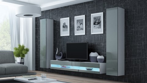 Cama MEBLE Szafka RTV VIGO NEW '180' 30/180/40 biały/szary poł Cama MEBLE Szafka RTV VIGO NEW '180' 30/180/40 biały/szary poł