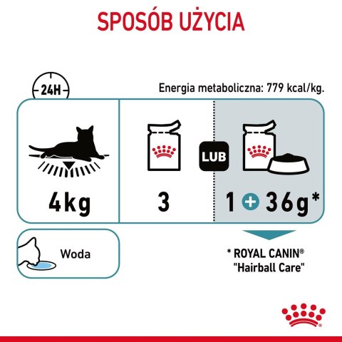 Royal Canin ROYAL CANIN FCN Hairball Care w sosie - mokra karma dla kota dorosłego - 12x85g