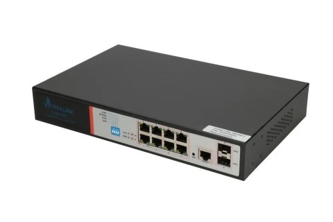 Extralink Extralink VICTOR | Switch PoE | 8x Gigabit PoE/PoE+, 2x SFP, 1x Port Konsolowy, 150W, Zarządzalny
