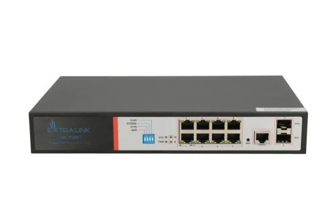 Extralink Extralink VICTOR | Switch PoE | 8x Gigabit PoE/PoE+, 2x SFP, 1x Port Konsolowy, 150W, Zarządzalny