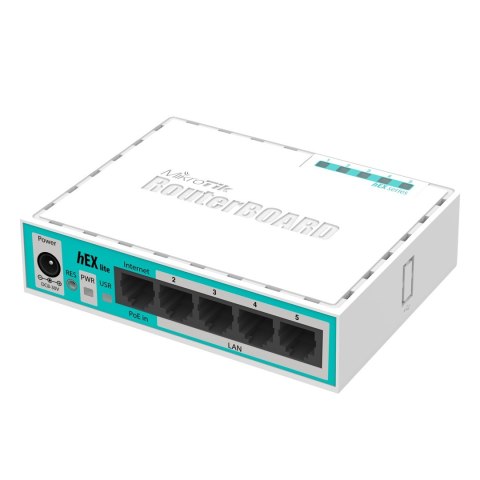 MikroTik Router Mikrotik hEX lite (RB750r2) Total Ethernet Ports:5; Architecture:MIPSBE; CPU core:1 MikroTik Router Mikrotik hEX lite (RB750r2) Total Ethernet Ports:5; Architecture:MIPSBE; CPU core:1