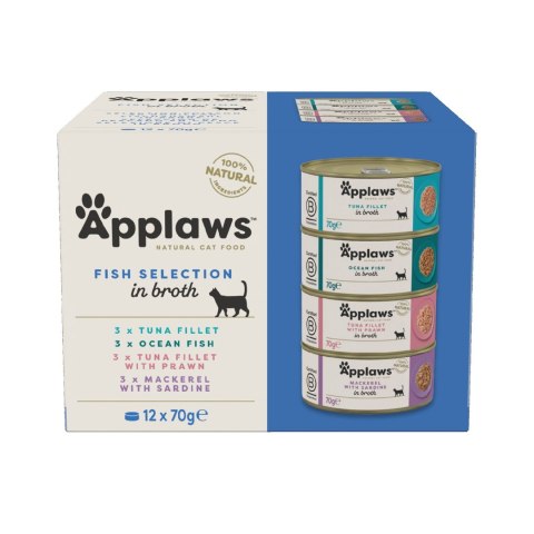 Applaws Applaws Cat Tin Multipack Fish Collection 12x70g