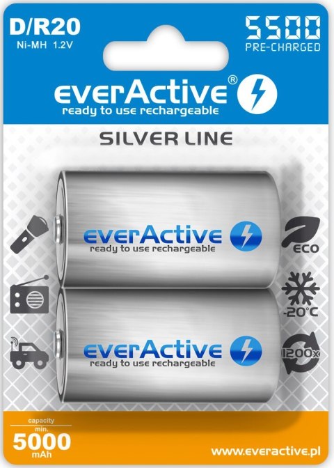 EverActive Zestaw akumulatorków everActive EVHRL20-5500 (5500mAh ; Ni-MH)