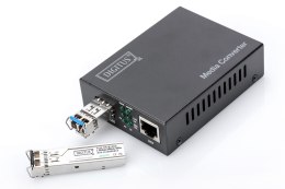 DIGITUS Media konwerter RJ45 10/100/1000Base-T na SFP 1000Base-SX/LX (bez modułu SFP)