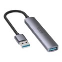 UNITEK UNITEK HUB USB-A 1XUSB-A 5 GBPS, 3XUSB-A 2.0 ALU
