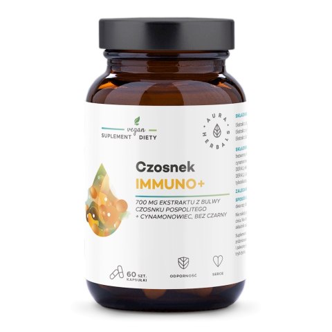 AURA HERBALS Czosnek Immuno+ 60 veg. kaps.