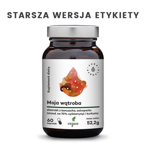 AURA HERBALS Moja wątroba - karczoch, ostropest, kurkuma 60 veg. kaps.