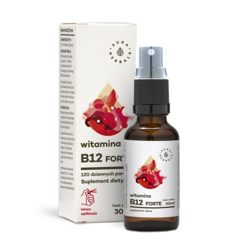 AURA HERBALS Witamina B12 Forte - aerozol 30ml AURA HERBALS Witamina B12 Forte - aerozol 30ml