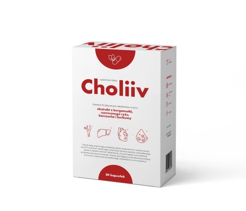 CHOLIIV - cholesterol, homocysteina, wątroba 30 kaps. CHOLIIV - cholesterol, homocysteina, wątroba 30 kaps.