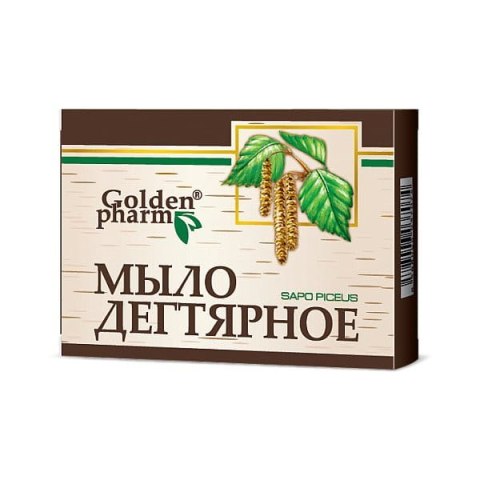 GOLDEN PHARM Mydło dziegciowe w kostce 70g (Ukraina) GOLDEN PHARM Mydło dziegciowe w kostce 70g (Ukraina)