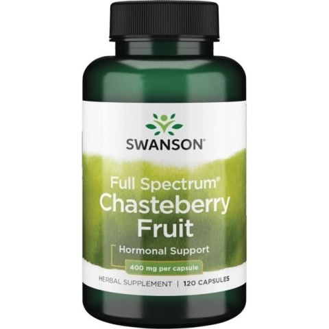 SWANSON Chasteberry Fruit 400mg, 120kaps. - Niepokalanek