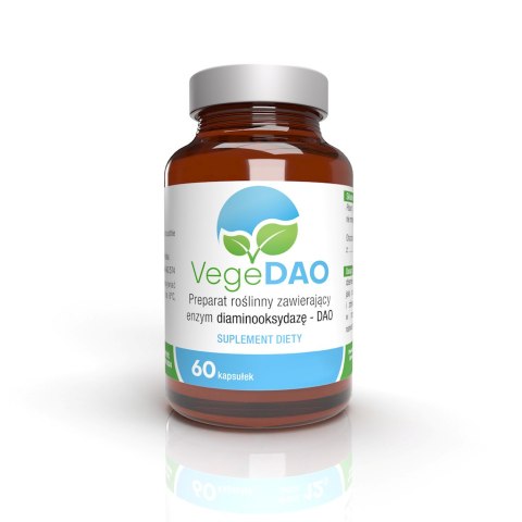 VegeDAO enzym diaminooksydaza 200mU, 60kaps. VegeDAO enzym diaminooksydaza 200mU, 60kaps.