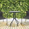 Stolik ogrodowy ze szklanym blatem JUPITER 60cm