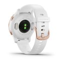 Zegarek Garmin Venu 2S (40 mm) Rose Gold Stainless Steel Bezel / White Case / Silicone Band