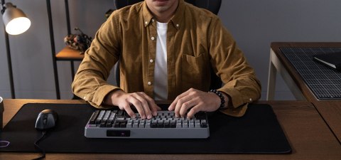 Klawiatura gamingowa COOLER MASTER MK770, Kailh Box V2, przewodowa USB/bezprzewodowa, CZ, gwiezdna szarość