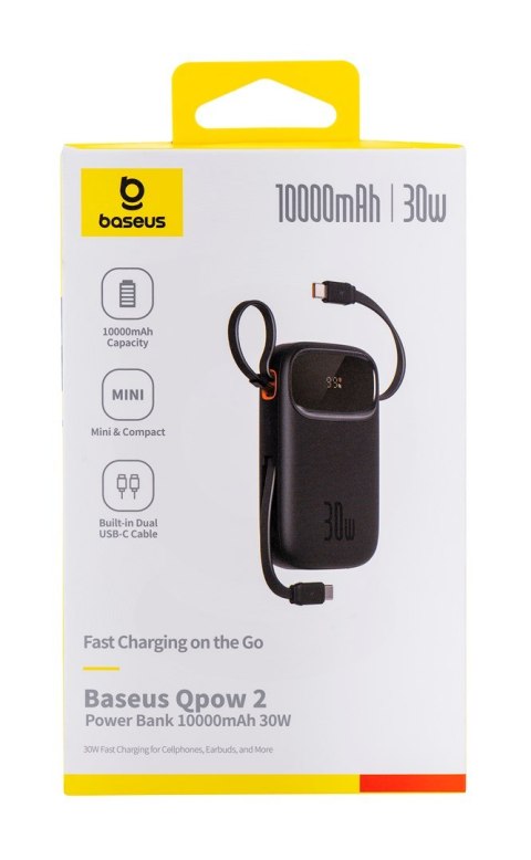 Baseus Powerbank Baseus Qpow 2 10000mAh 30W 2xUSB-C (czarny)