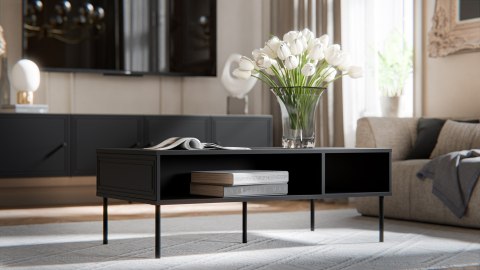 Stolik/ława PALAZZO BIS 110x60x40 czarny mat